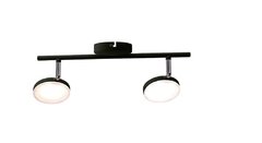 Aplique pastilla 2 luces LED INTEGRADO 12w Negro / Blanco