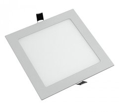 Panel LED embutir 12 w marco blanco Cuadrado