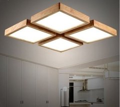 Panel LED aplicar 24 w marco madera