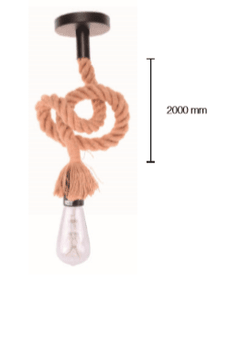 Colgante 1 Luz Soga Vintage Amarre Apto Led - comprar online