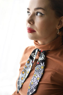 Corbatin de cuello estampada choker Valentina Camacho