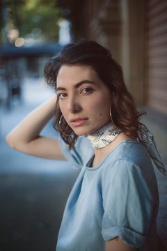 Pañuelo de seda estampado para mujer accesorios moda Valentina Camacho 