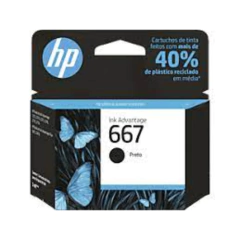 HP 667 CARTUCHO DE TINTA PRETO(2,0 ml)