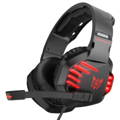 Fone de Ouvido Headset Gamer Onikuma K17 Preto/Vermelho