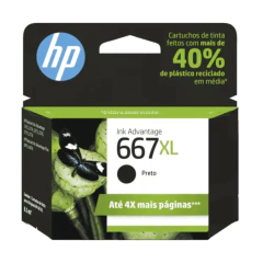 HP 667XL CARTUCHO DE TINTA PRETO(8,5 ml)