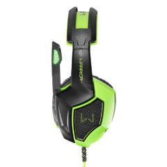 Headset Gamer Warrior Ares USB 7.1 3D Surround Sound Preto/Verde - PH224 - A Cia do Notebook - Você em Boa Companhia!