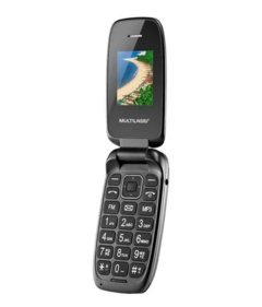 Multilaser Flip Up Dual SIM 32 MB preto 32 MB RAM - comprar online