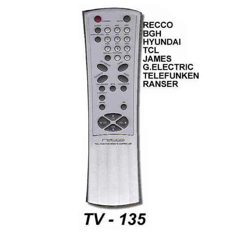 TV 135 - Control Remoto para Tv TCL BGH RCA