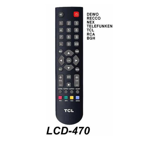 LCD 470 - Control Remoto LCD TCL RCA BGH DEWO