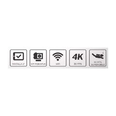 CAMARA FILMADORA PCBOX DEPORTIVA MDQ PCB-C4KW 4K - PCB-NUHD en internet