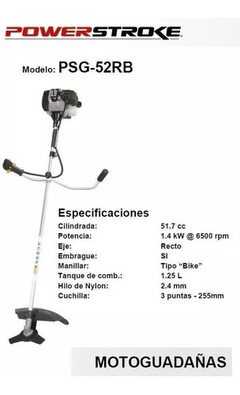 DESMALEZADORA MOTOGUADAÑA 52 CC. - comprar online