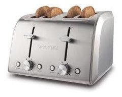TOSTADORA SMARTLIFE  - 4 REBANADAS ACERO INOXIDABLE