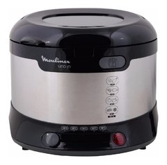 FREIDORA MOULINEX UNO M Negra e Inox: Bowl Antiadherente.Capacidad de Comida: 1000g. Capacidad de Aceite: 1,8L. Potencia: 1600W.