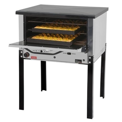 HORNO MORELLI 12 MOLDES TAPA ACERO Y PISO PIEDRA