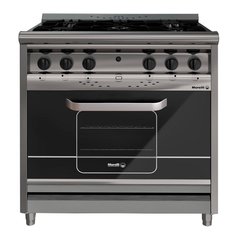 COCINA MORELLI FORZA 900 TAPA DE VIDRIO, HORNO DE PIEDRA