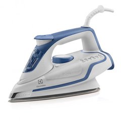 PLANCHA A VAPOR ELECTROLUX - Blanco con Azul -2200w - TIPO Seca y Vapor- Sistema anticalcificación y antigoteo - comprar online