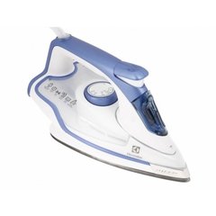 PLANCHA A VAPOR ELECTROLUX - Blanco con Azul -2200w - TIPO Seca y Vapor- Sistema anticalcificación y antigoteo
