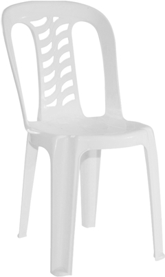 SILLA DE PLÁSTICO BLANCA JARDÍN - comprar online