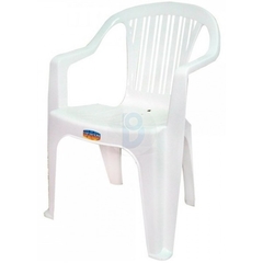 SILLA APILABLE COLOR BLANCA C/ APOYA BRAZOS