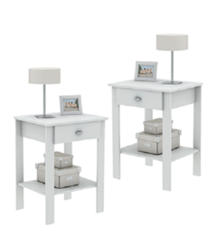 JUEGO DE MESA DE LUZ BLANCA