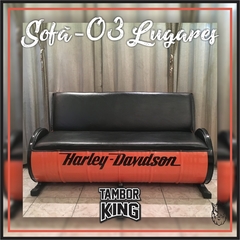 King - Sofá de 03 Lugares - Modelo: Harley Davidson - comprar online