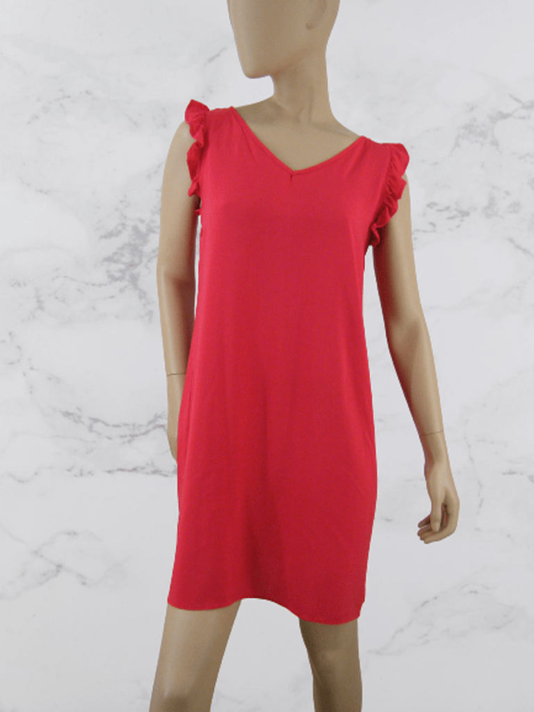 Vestido Fibrana Hombros Volados - Comprar en CACAO