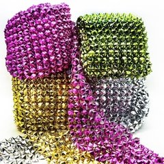 Galon Falso Stras 8, conico chato, 12 lineas varios colores