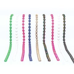 Media perla Inyectada con forma, redonda 6mm, varios colores