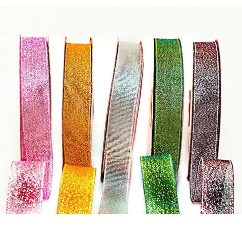 Galon Cinta Glitter, varios colores y medidas