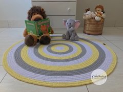 Decoração quarto de bebê tapete amarelo, cinza e branco - baby Yuri - comprar online