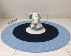 Decoração quarto de bebê e infantil  tapete azul 