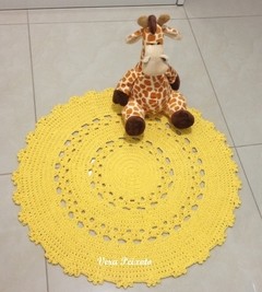 Tapete de crochê amarelo - 66 cm - Baby Joaquim - comprar online