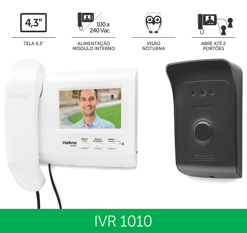 Video porteiro interfone intelbras IVR 1010 - Goldtel Segurança Eletrônica / CFTV / Brasília - DF