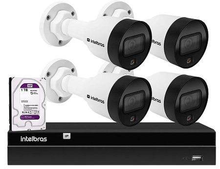 Kit 04 Câmeras Intelbras - Goldtel Segurança Eletrônica