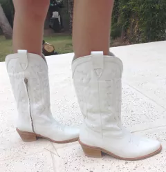 Mod. Texana Alta - Eco Blanco - Talles 27 al 40 - comprar online