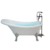 Tina de baño Antigua 176 con Salida de tina FS005N