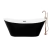 Tina de baño Moorea 170 blanco con negro con Llave FS001RG