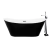 Tina de baño Moorea 170 blanco con negro con Llave FS002CC