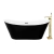 Tina de baño Moorea 170 blanco con negro con Llave FS002DC