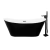 Tina de baño Moorea 170 blanco con negro con Llave FS002NC