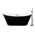 Tina de baño Moorea 170 blanco con negro con Llave FS002NQ