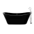 Tina de baño Moorea 170 negro mate / brillo con Llave FS001