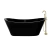 Tina de baño Moorea 170 negro mate / brillo con Llave FS001D
