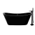 Tina de baño Moorea 170 negro mate / brillo con Llave FS002NC