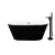 Tina de baño Mykonos blanco con negro con Llave FS002NC