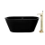 Tina de baño Mykonos negro mate / brillo con llave FS002DC