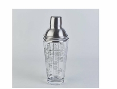 Coctelera Vidrio y Acero 400ml