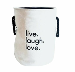 Laundry rafia blanco Live Laugh Love 50x40cm