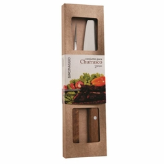 Set de asado 2 piezas en acero mango madera