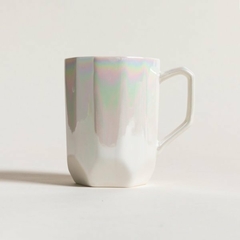 Taza de Porcelana Facetado Pearl 415 ml